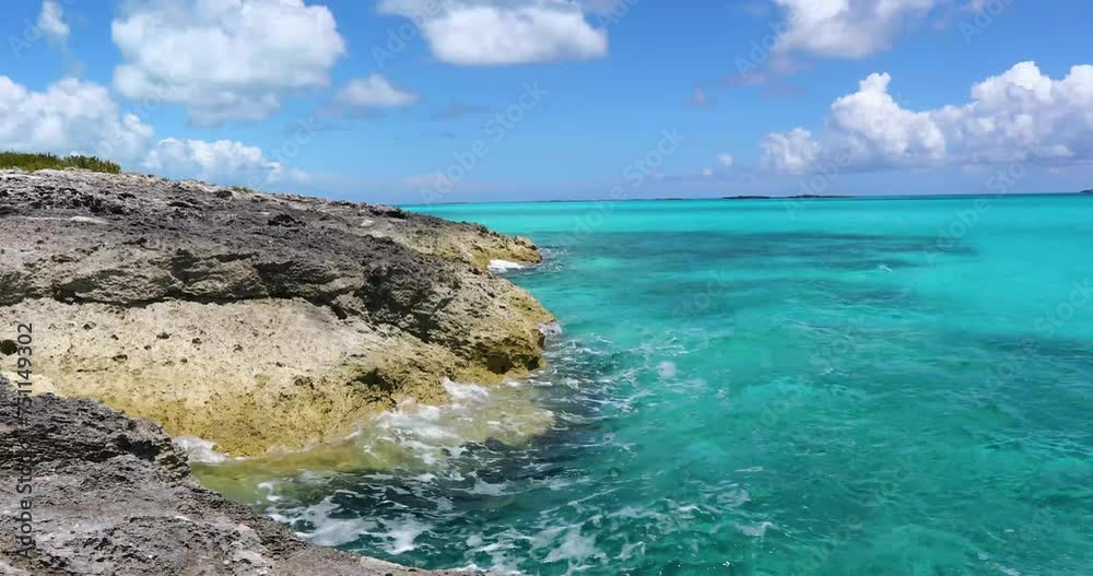 Static scenic ocean video on Exuma in the Bahamas. Static scenic ocean video on Exuma in the Bahamas.