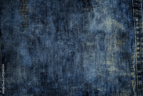 Background Texture Pattern in the Style of Dark Colored Denim Grunge - A rugged, worn look with frayed edges and faded colors created with Generative AI Technology