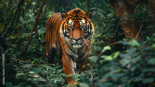 Tiger in Sundarbans Mangrove Forest