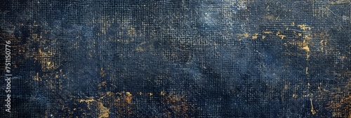 Background Texture Pattern in the Style of Dark Colored Denim Grunge - A rugged, worn look with frayed edges and faded colors created with Generative AI Technology