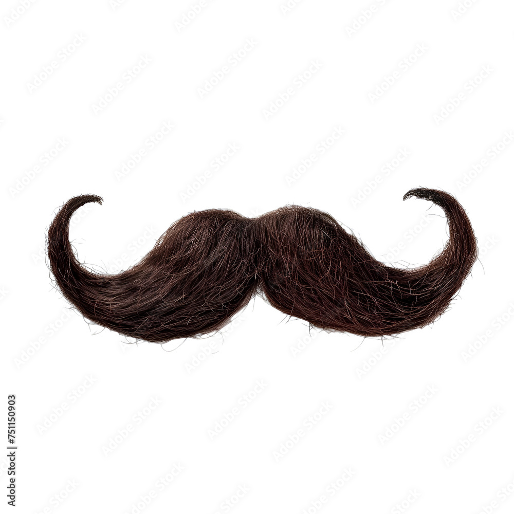 moustache on transparent background