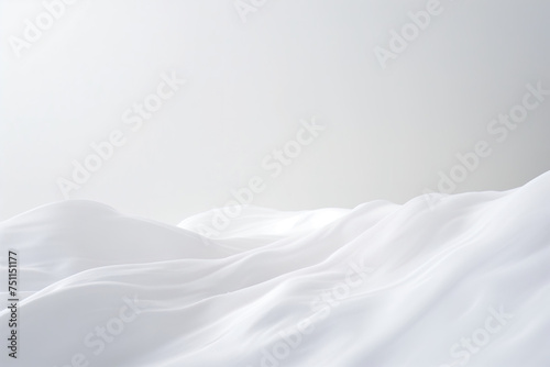 A soft, flowing expanse of white fabric background. 