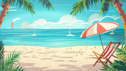 A web banner promoting summer holidays and vacation, featuring sunny beaches, relaxation, and adventure. © wpw