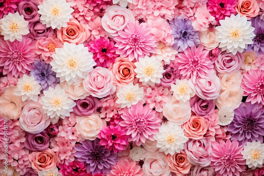 Flowers pink background. Flowers pink background.