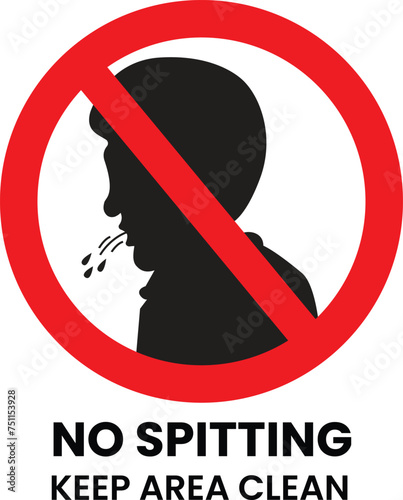 No Spitting sign vector design