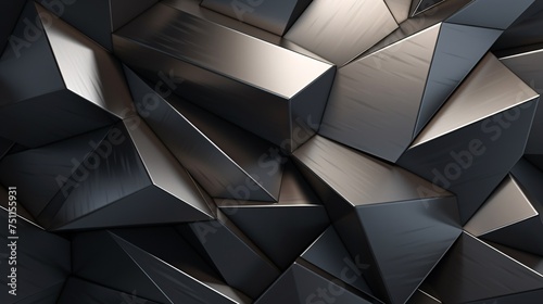 Abstract background features sleek metal blades. Intricate textures captivate.