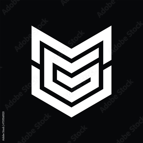letter mgv creative logo design