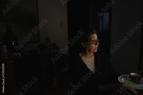 older woman surfing the internet photo