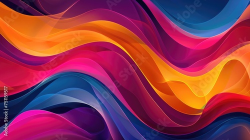 abstract color dynamic wave modern abstract cover colorful curves