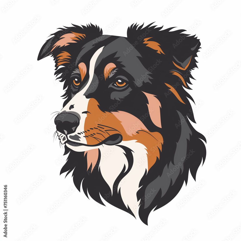 Fototapeta premium Australian Shepherd isolated on white background