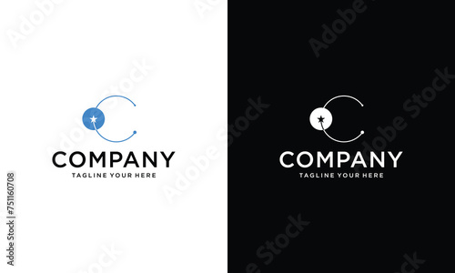 Orbit typography logo line flat on a black and white background.