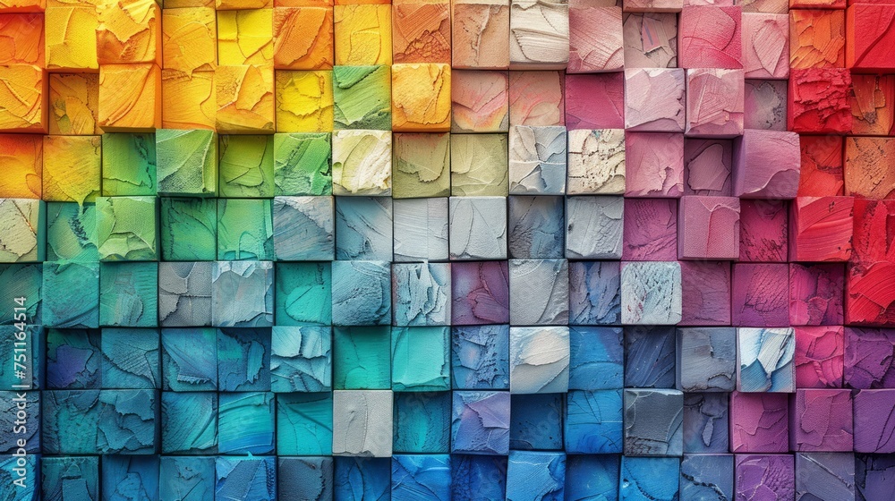 Multicolored Painting of a Rainbow Multicolored Painting of a Rainbow