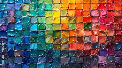 Multicolored Painting of a Rainbow