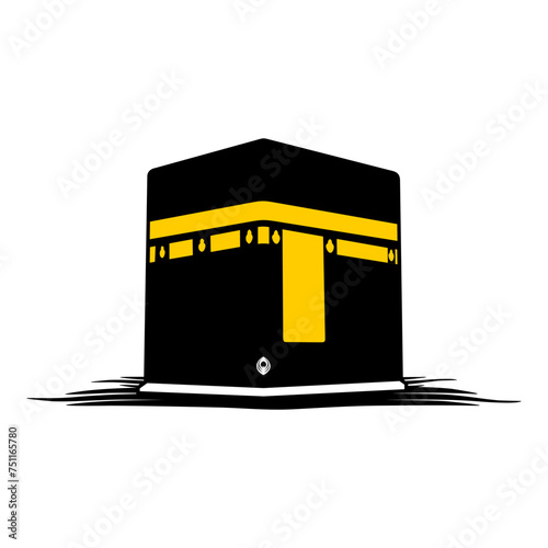 kabah islamic vector illustration, kabah tempat suci di makkah