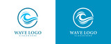 wave vector logo concept design template