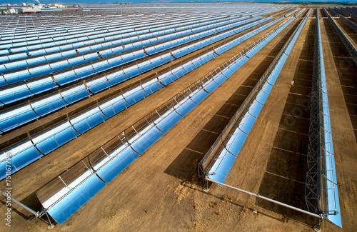 Renewable green energy revolution - concentrated solar power CSP photo