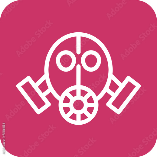 Gas Mask Icon Style