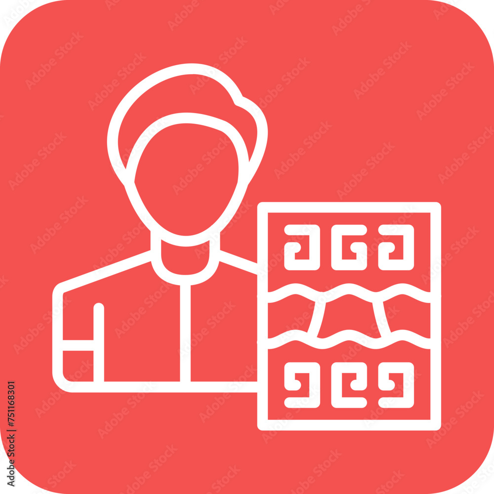 Exhibition Designer Man Icon Style Exhibition Designer Man Icon Style