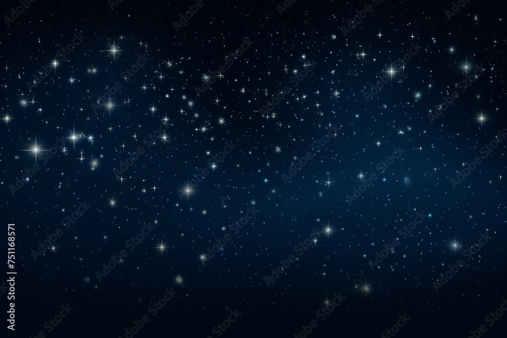 Starry Night Inspiration in a Dark Blue Background with Dots that Twinkle Like Distant Constellations, Generative AI