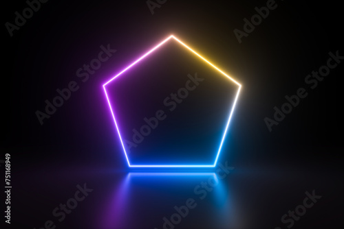neon pentagon photo