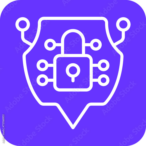Cyber Security Icon Style