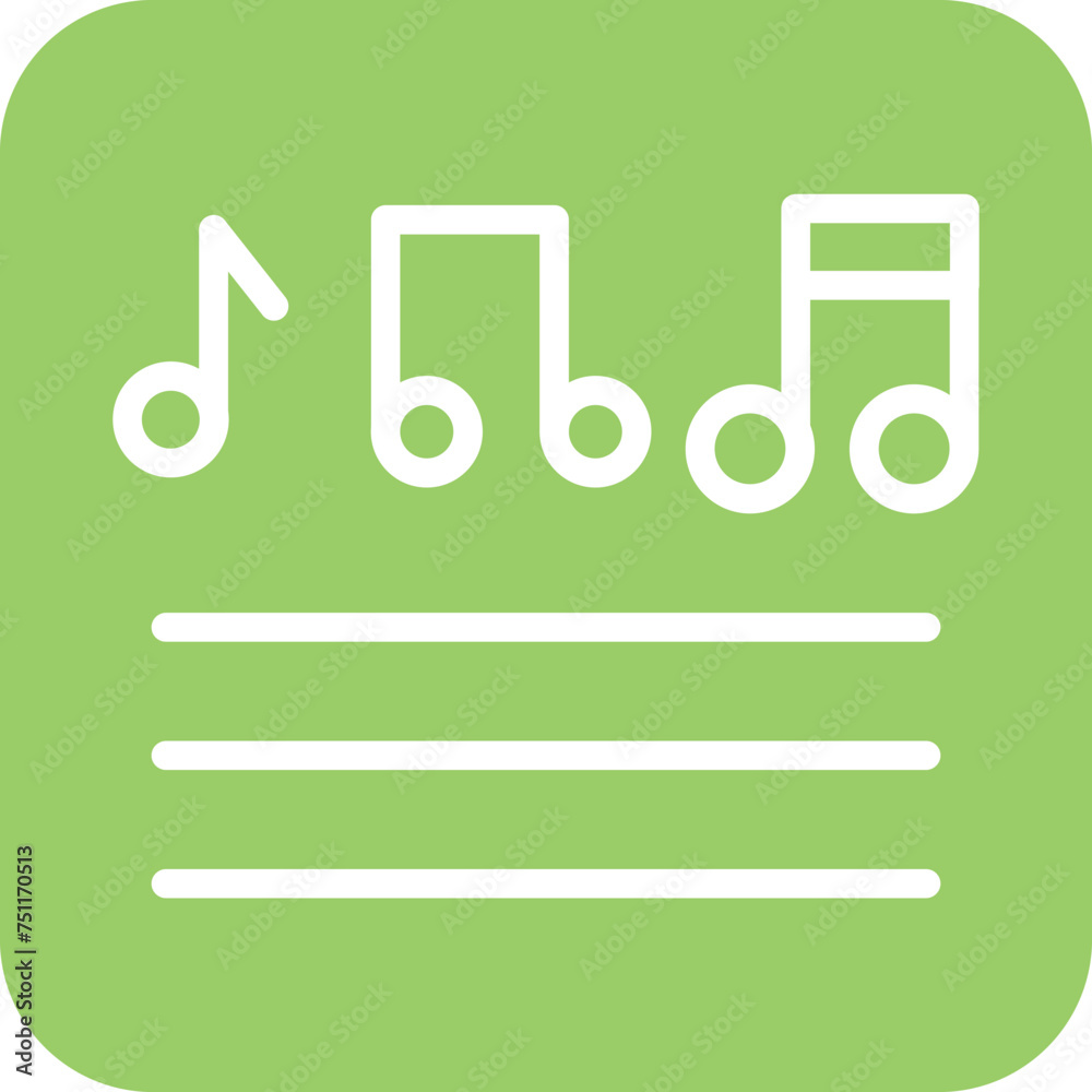 Fototapeta premium Music Notes Icon Style