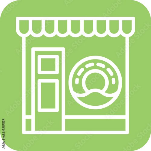 Donut Shop Icon Style
