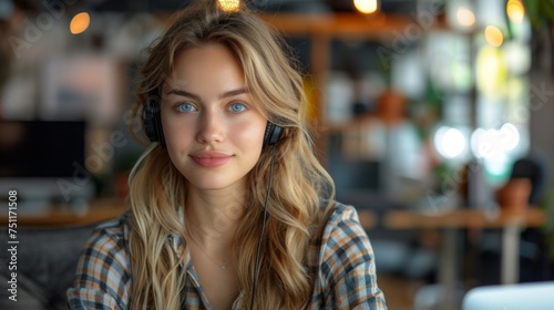 Help desk  call center and woman with telemarketing  agent and communication with headphones. Crm  person and insurance consultant with headset and customer support with advice and technical service