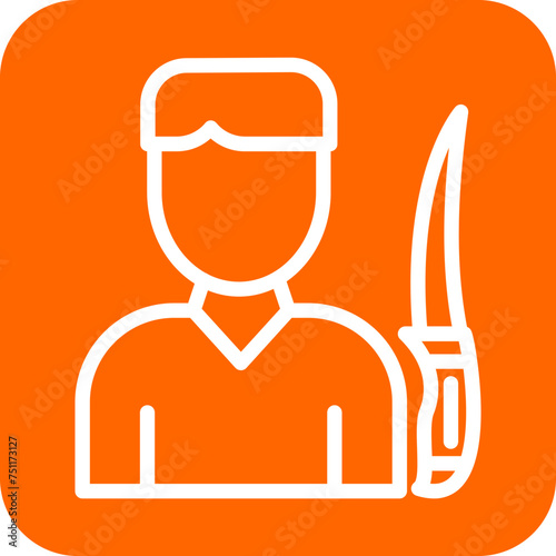 Knife Thrower Icon Style