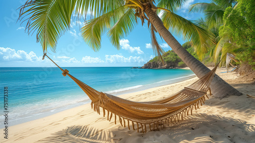 hammock on the beach seascape