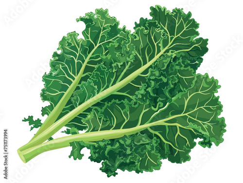 kale isolated on white background