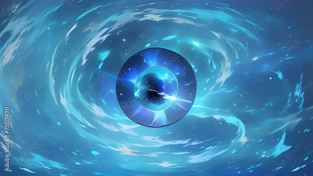 Dynamic Colorful Abstract Circle Screen and Seamless Loop Motion Design, electromagnetic wave
