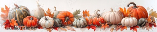 Autumn Harvest A Pumpkin Painting with Seasonal Flavors Generative AI