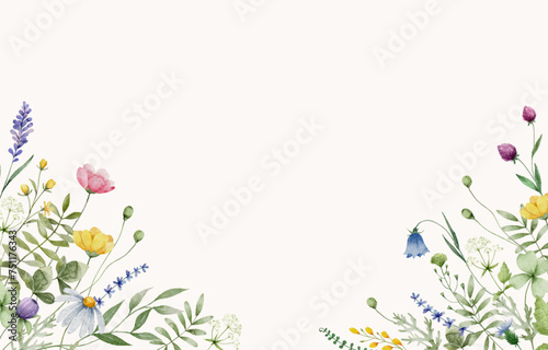 Watercolor Wildflower Background