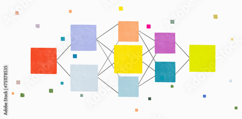 Colorful data framework photo