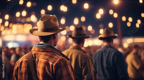 Men in country clothes on music festival © WrongWay