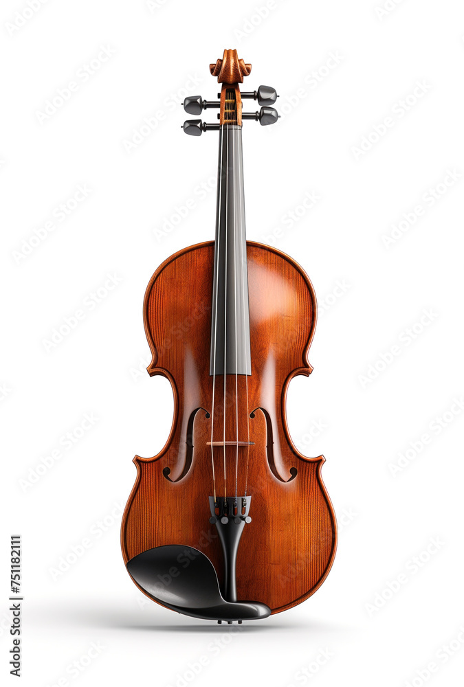 Fototapeta premium Violin isolated on white background.