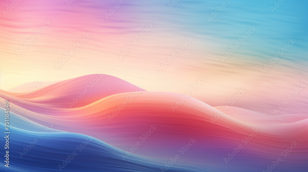 Abstract colorful wavy background in pink and blue hues. Digital art concept.