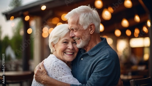Seniors White couple celebrate a milestone anniversary