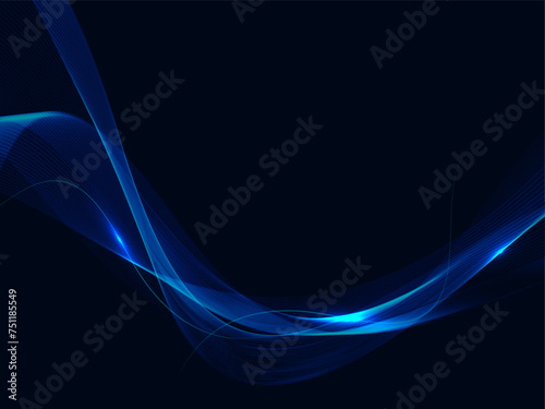 Abstract elegant glossy flowing line background