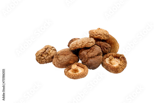 Dried Shiitake Mushroom isolated on white background