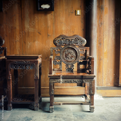 Grand Master Chair and Square Table
 photo