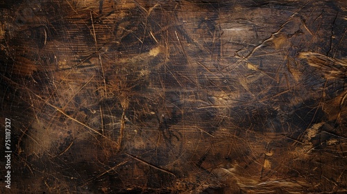 Scratched and weathered dark metal surface