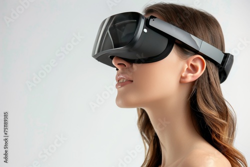 VR Meditation aids Mixed Reality Headset. Virtual Reality Goggles for Use Cases. Augmented reality 3D Glasses Adaptive Learning. 3D Future Technology Videos Gadget and Uniformity Wearable Equipment
