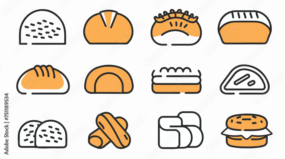 Bread bakery line icon.