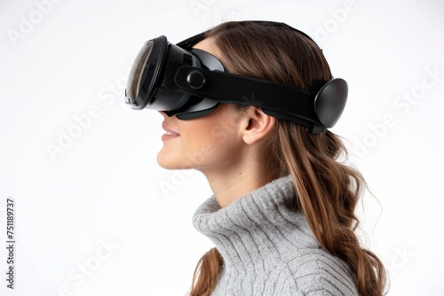 VR Bespoke Mixed Reality Headset. Virtual Reality Goggles for Sight. Augmented reality 3D Glasses Virtual Reality Entertainment. 3D Future Technology Glance Gadget and Toxicology Wearable Equipment