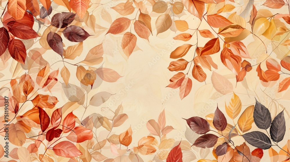Fall Foliage Frenzy A Vibrant Display of Autumn Leaves Generative AI