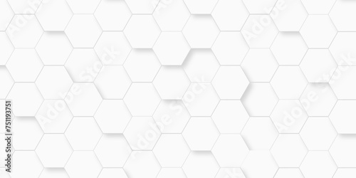 Vector seamless 3d abstract creative white hexagons backdrop background. modern background with hexagons. Hexagonal white hexagons honeycomb wallpaper with copy space for web cell honeycomb texture.