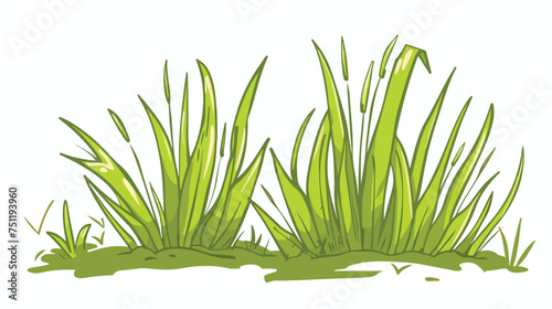 Grass icon Line design template