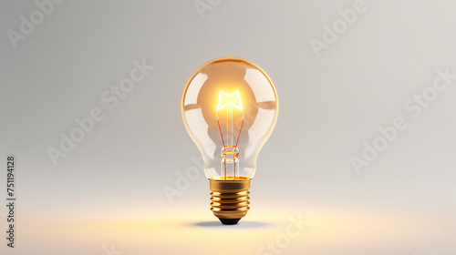 Light bulb on a white background concept light